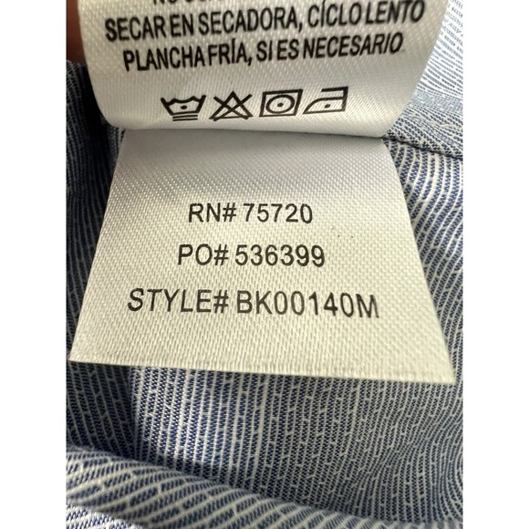 BKE Buckle Men's M Shirt Western Athletic Fit Pearl Snap Blue White‎ Rodeo - Picture 6 of 10